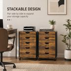 Core Packaging Five Drawer Mobile Filing Cabinet