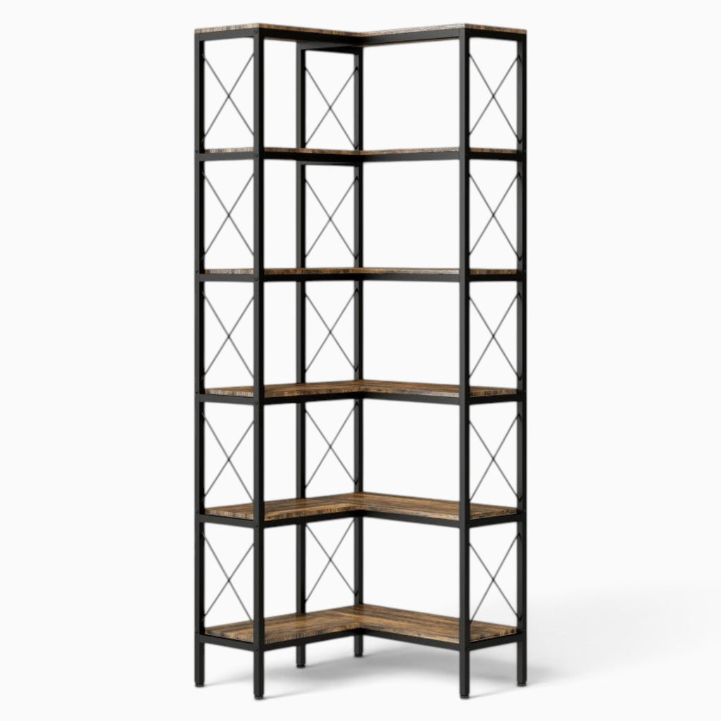 Core Packaging 6 Tier L Shaped Bookshelf