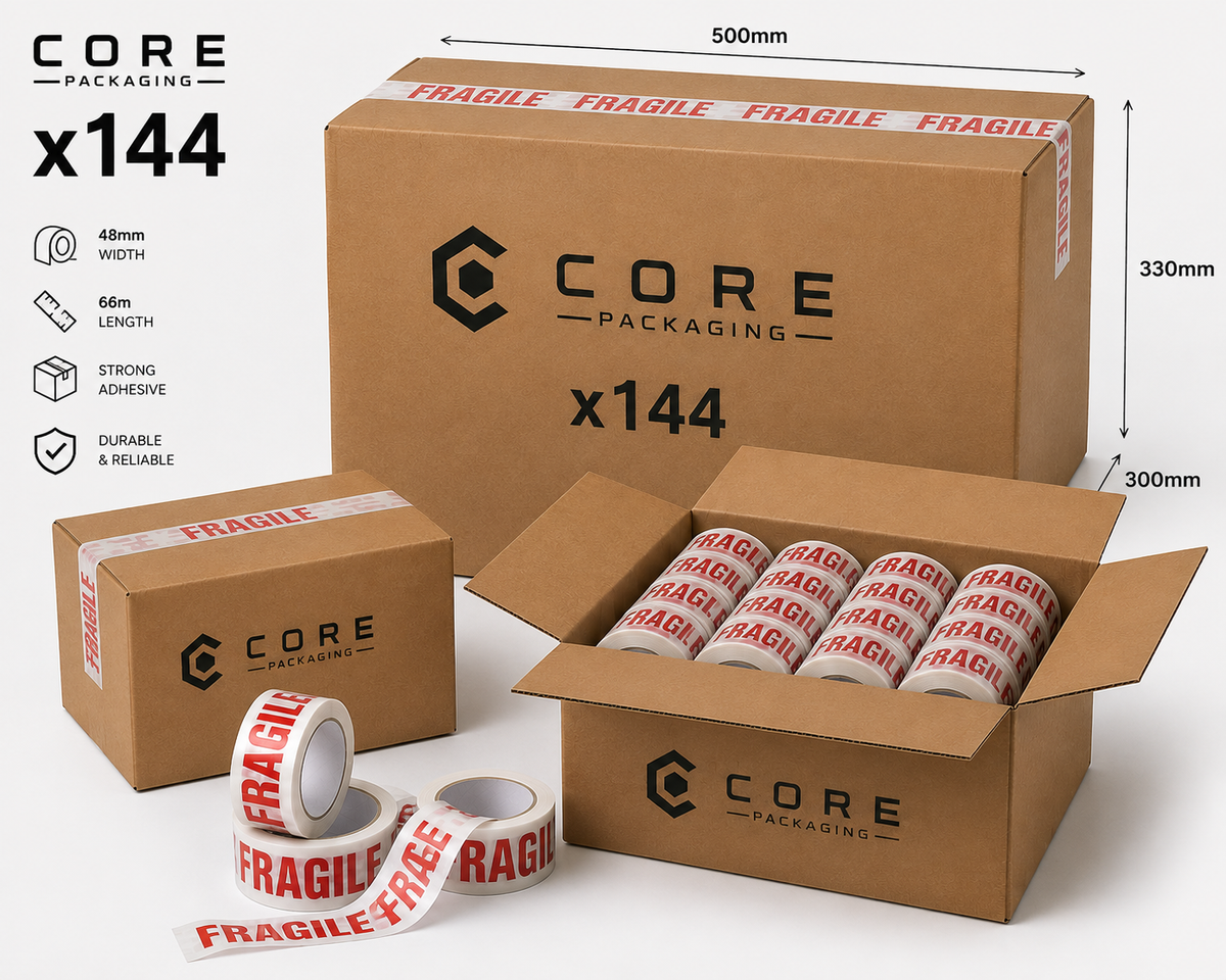 Core Packaging 48mm x 66M Fragile Tape