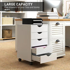 Core Packaging Five Drawer Mobile Filing Cabinet