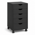 Core Packaging Five Drawer Mobile Filing Cabinet