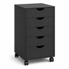 Core Packaging Five Drawer Mobile Filing Cabinet