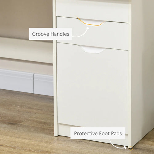 Computer Desk with Drawers 120cm x 60cm (White)