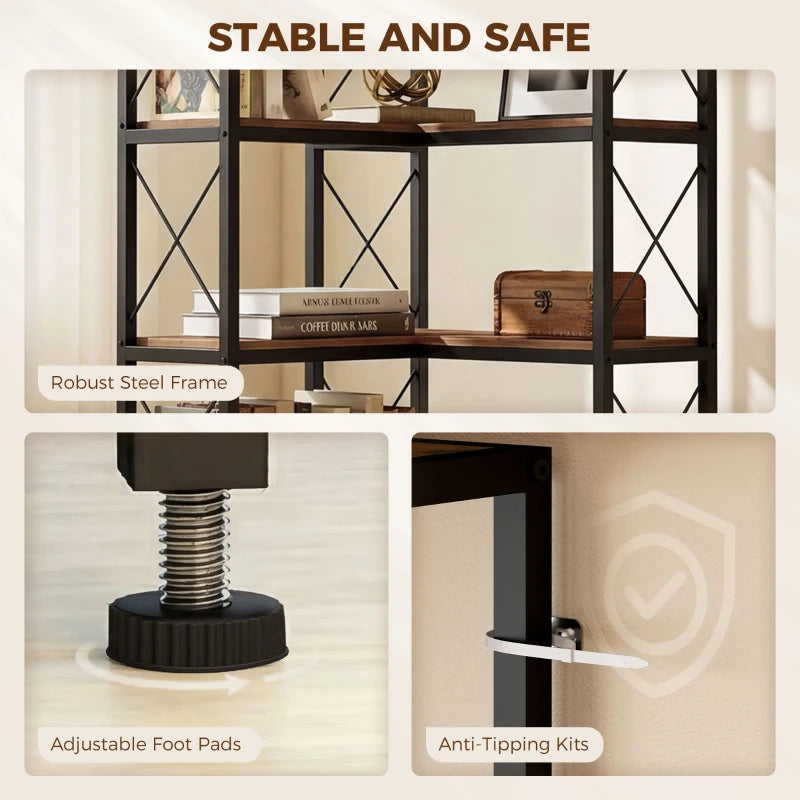 Core Packaging 6 Tier L Shaped Bookshelf