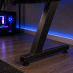 Core Packaging Gaming Desk with Cup Holder, Headphone Hook, Adjustable Feet and Cable Organiser