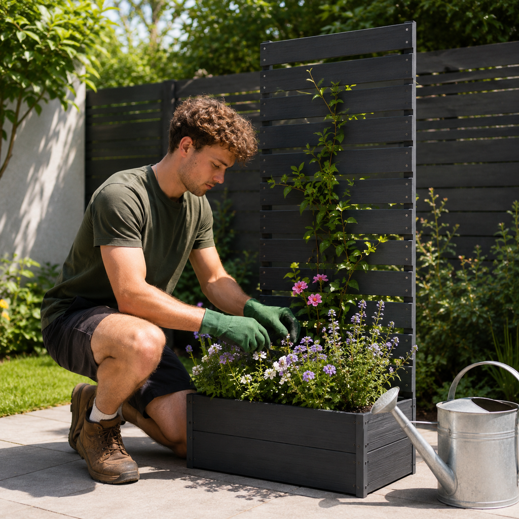 Core Packaging Garden Planter with Trellis