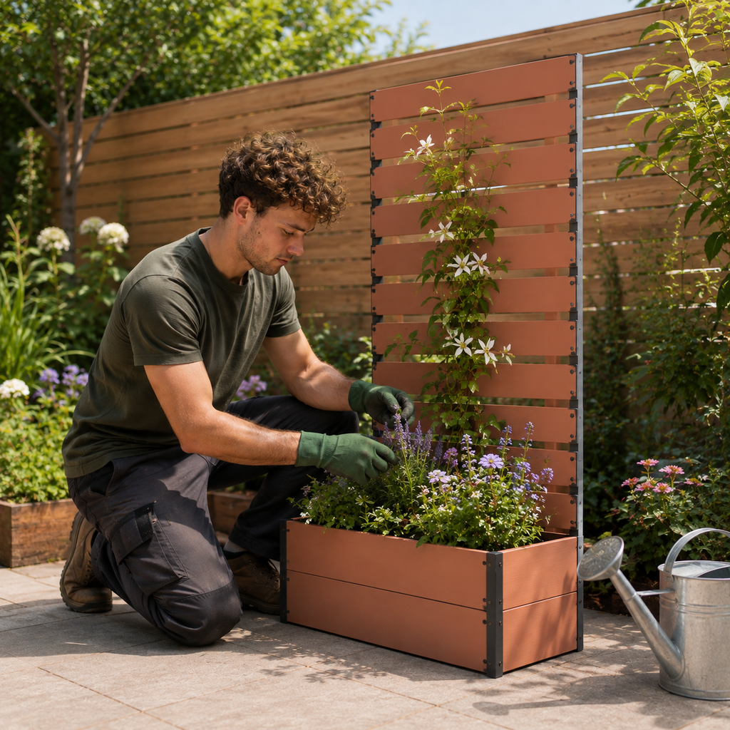 Core Packaging Garden Planter with Trellis