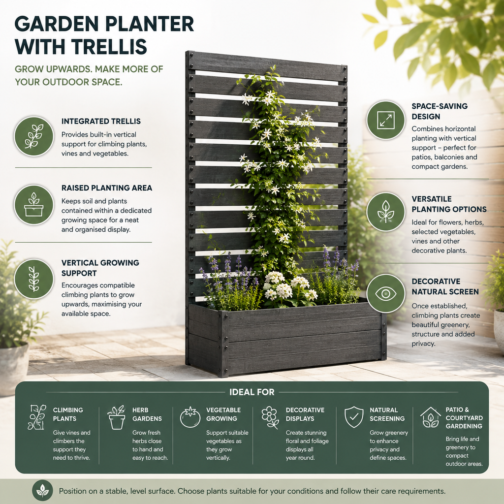 Core Packaging Garden Planter with Trellis