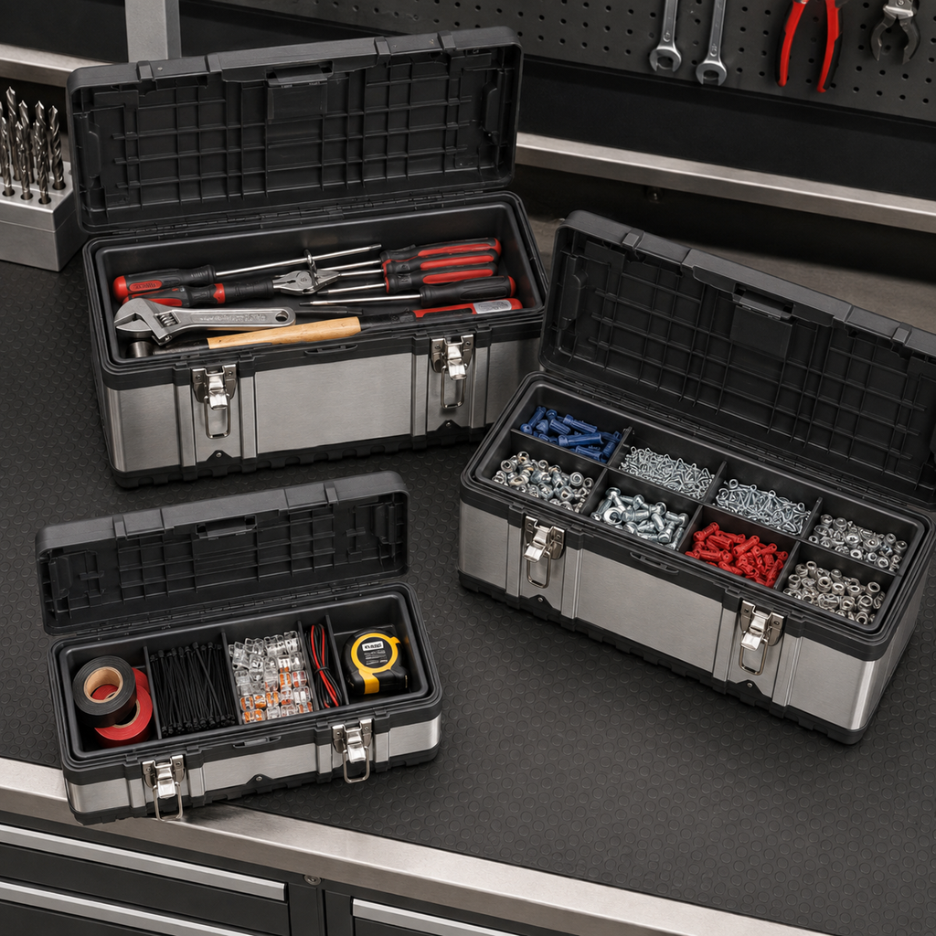 Core Packaging Stainless Steel Toolbox Set (3 Piece Set)