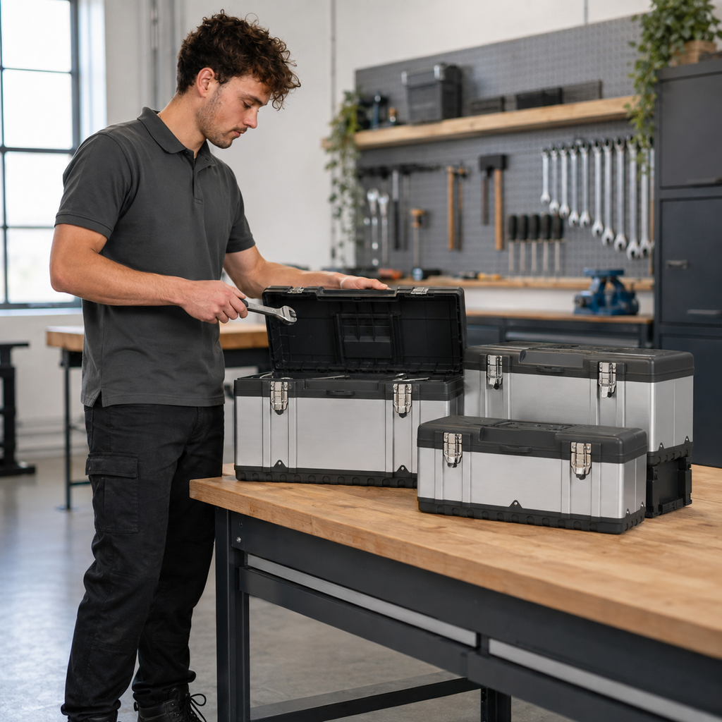 Core Packaging Stainless Steel Toolbox Set (3 Piece Set)
