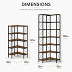 Core Packaging 6 Tier L Shaped Bookshelf