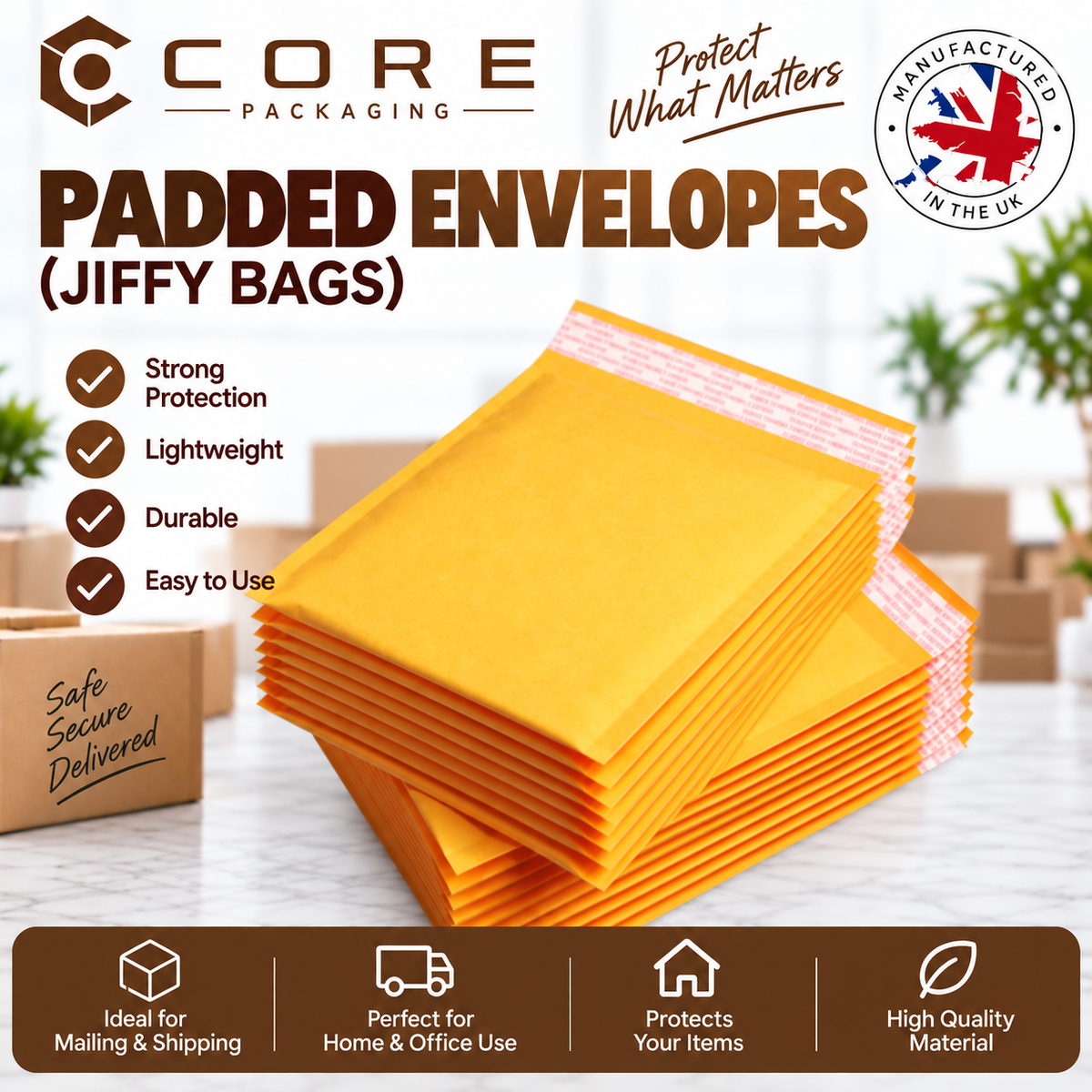 Core Packaging Padded Envelopes (Jiffy Bag)