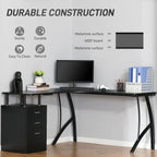 Core Packaging L Shaped Desk with Storage