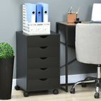 Core Packaging Five Drawer Mobile Filing Cabinet