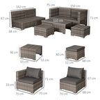 Core Packaging Garden Furniture Set (8 Piece Bundle)