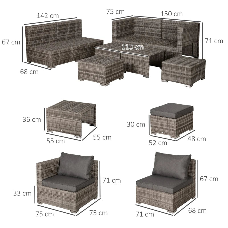 Core Packaging Garden Furniture Set (8 Piece Bundle)