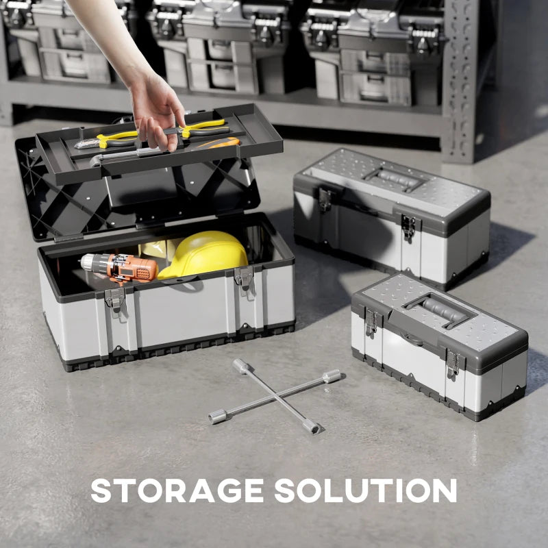 Core Packaging Stainless Steel Toolbox Set (3 Piece Set)