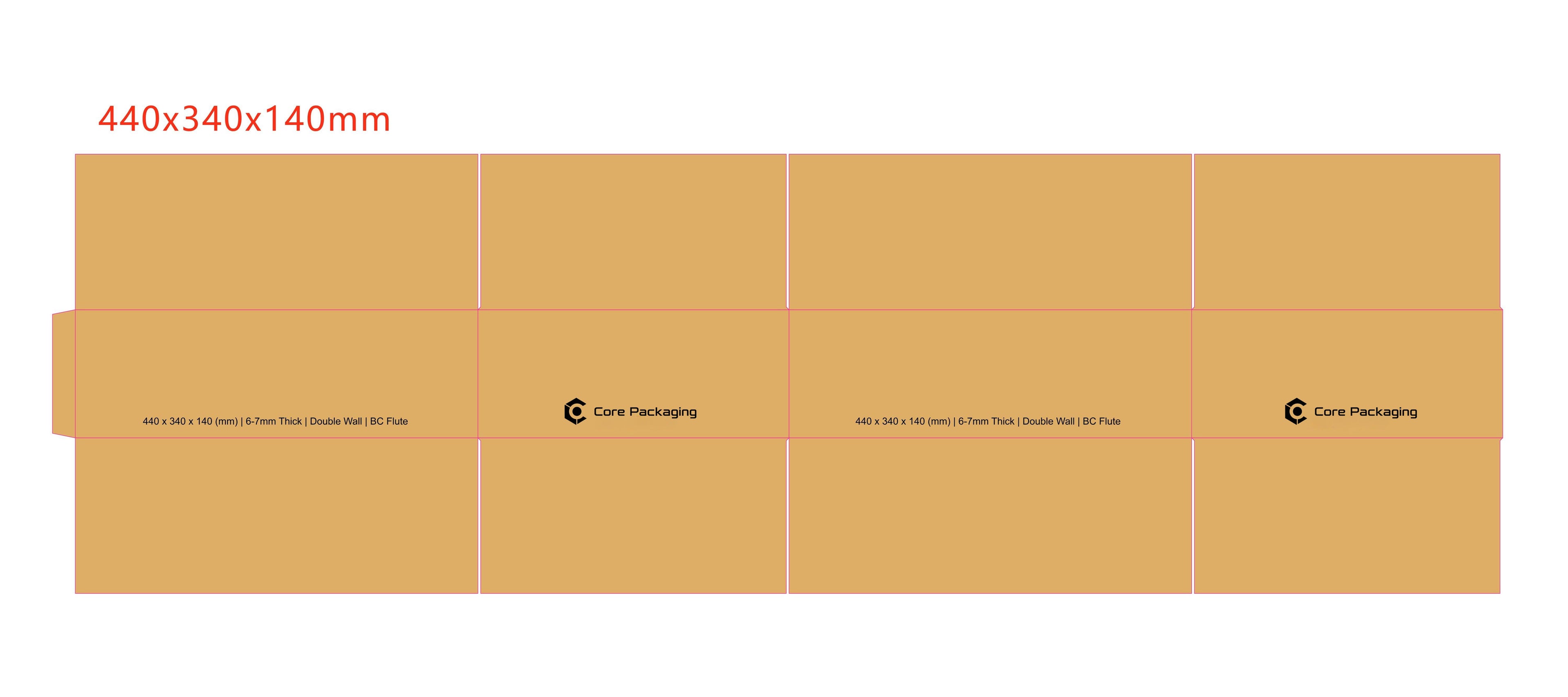 440x340x140 Cardboard Box (x10)