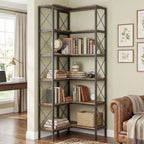 Core Packaging 6 Tier L Shaped Bookshelf