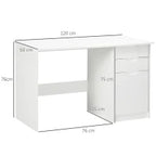 Computer Desk with Drawers 120cm x 60cm (White)