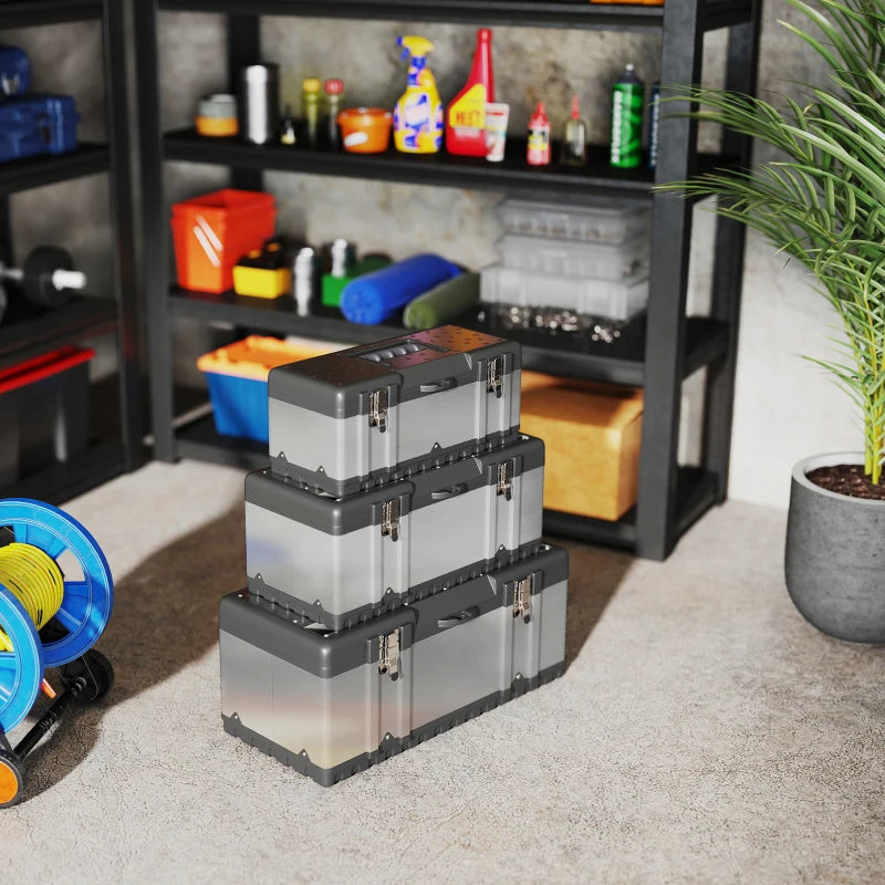 Core Packaging Stainless Steel Toolbox Set (3 Piece Set)