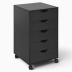 Core Packaging Five Drawer Mobile Filing Cabinet