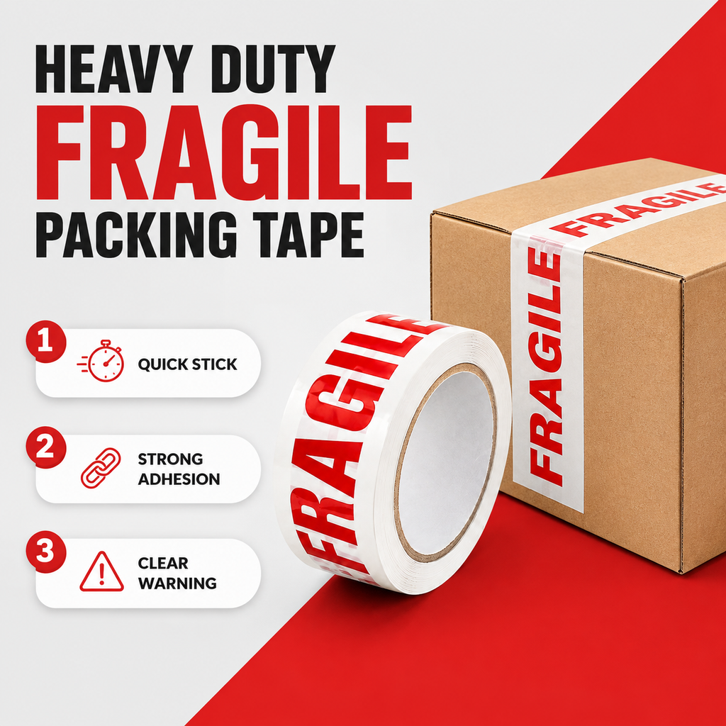 Core Packaging 48mm x 66M Fragile Tape