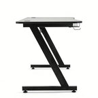 Core Packaging Gaming Desk with Cup Holder, Headphone Hook, Adjustable Feet and Cable Organiser