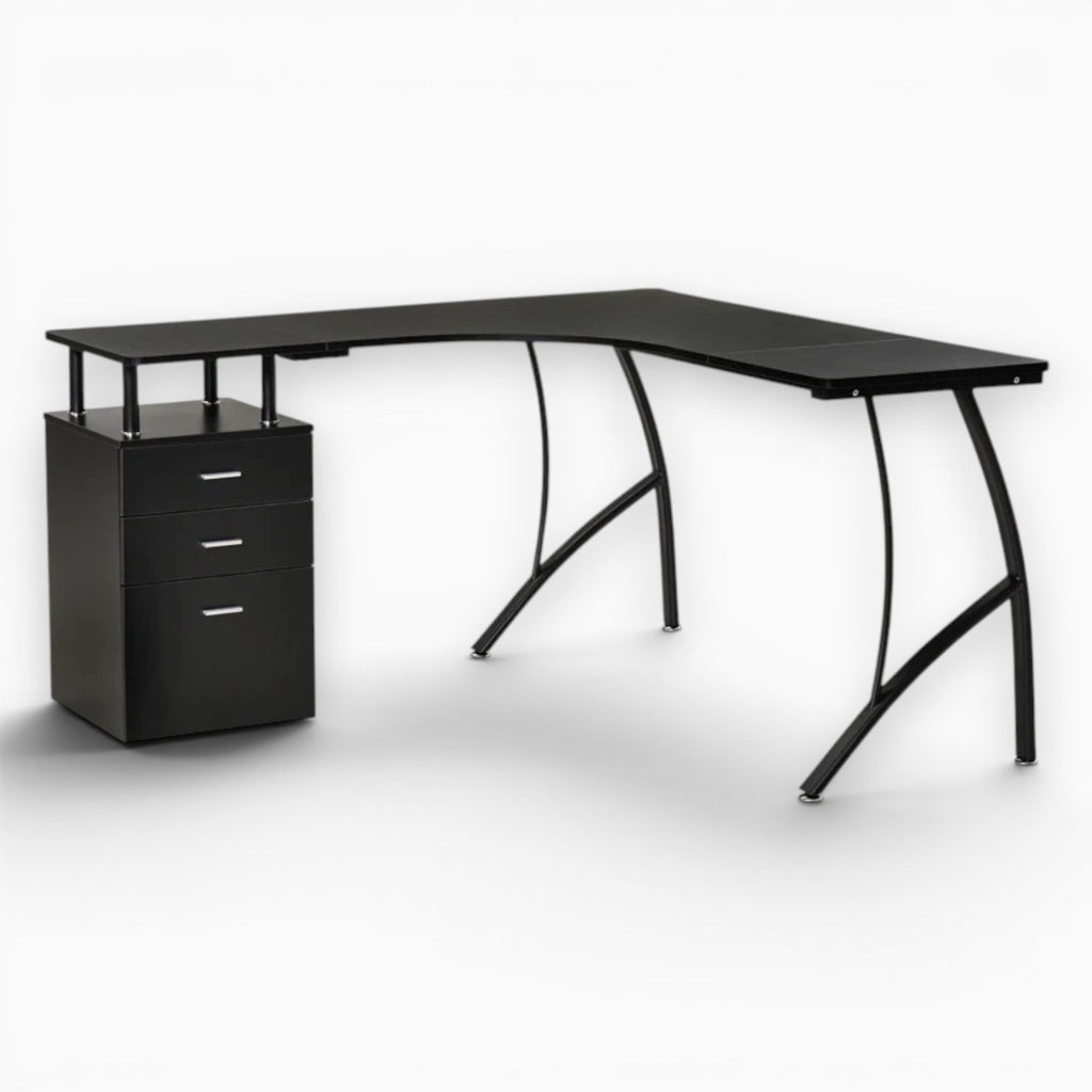 Core Packaging L Shaped Desk with Storage