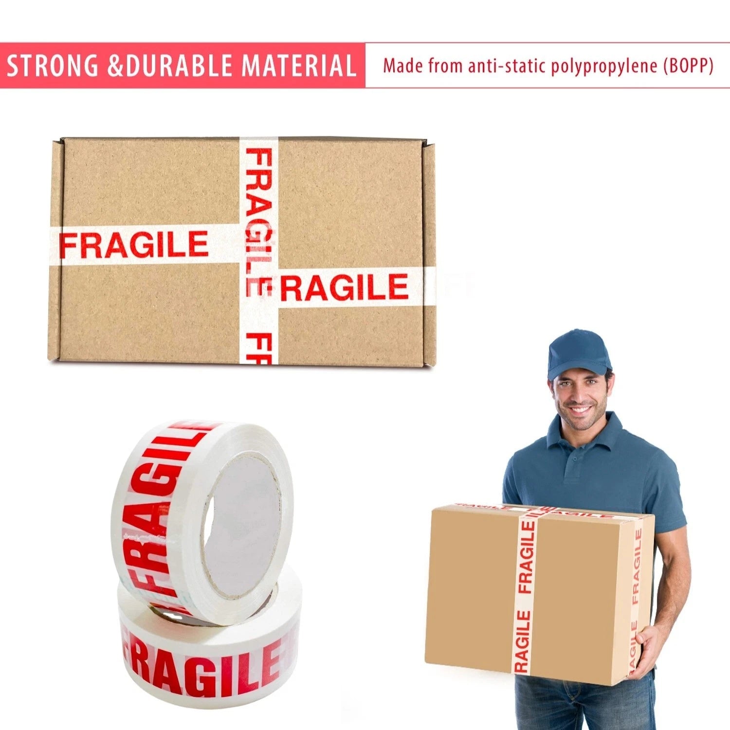 Core Packaging 48mm x 66M Fragile Tape